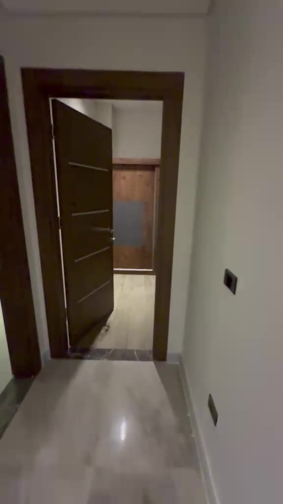 New wooden interior doors and porcelain flooring